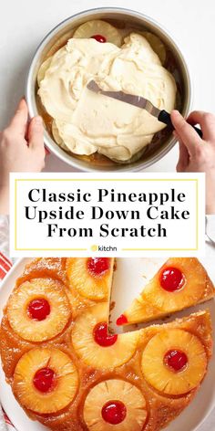 a pineapple upside down cake on a plate