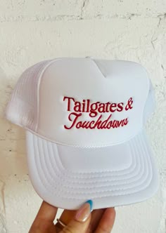 Tailgates and Touchdowns Trucker Hat Fall Trucker Hat, Football Themed Party, Hat Business, Tana Mongeau, Blazers Shoes, Football Tailgate, Denim Sweater