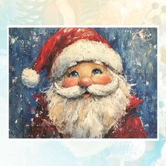 Christmas Painting Ideas, Santa Christmas Cards, Christmas Painting, Handmade Greetings, Greeting Cards Handmade, Paper Greeting Cards, Painting Ideas, Beauty Book