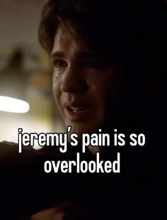 a man with long hair is looking at the camera and has a caption that reads, jenny's pain is so overloaded