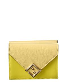 About The Brand: Innovative And Elegant Italian Luxury. Made In Italy Ff Diamonds Leather Wallet In Yellow Leather With Gold-Tone Hardware And Logo Accent Interior Design Details: Leather And Fabric Lining, Coin Pocket, Card Slots, Bill Compartment Measures 4In Wide X 3.25In High X 1In Deep Fold-Over Flap With Snap Closure Please Note: All Measurements Were Taken By Hand And Are Approximate; Slight Variations May Occur. Our Products Are 100% Genuine. In Some Cases We Purchase Merchandise From Trusted Independent Suppliers And Not Directly From The Brand Owner. In All Cases We Stand By The ity Of Every Product Sold On Our Site. Luxury Yellow Gold Bags With Gold-tone Hardware, Luxury Yellow Gold Elegant Bag, Luxury Yellow Gold Elegant Bags, Luxury Elegant Wallet With Interior Card Slots, Luxury Elegant Wallets With Branded Hardware, Luxury Yellow Wallets For Women, Luxury Yellow Rectangular Wallet, Interior Design Details, Valentino Designer