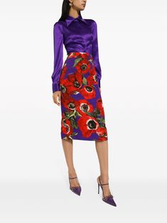 Elegant Floral Print Evening Skirt, Chic Formal Floral Print Skirt, Elegant Evening Skirt With Floral Print, Chic Formal Skirt With Floral Print, Elegant Evening Floral Print Skirt, Elegant Floral Print Pencil Skirt For Spring, Elegant Floral Print Midi Skirt, Elegant Floral Print Skirt For Formal Occasions, Elegant Multicolor Skirt For Evening