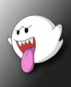 an animated ghost with its tongue out