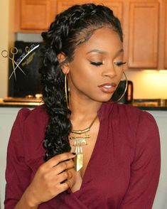 Side Messy Black Braid Lemonade Braids Hairstyles, Dutch Braid Hairstyles, Side Braid Hairstyles, Types Of Braids, Ethnic Hairstyles, Pelo Afro, Cool Braid Hairstyles, Long Natural Hair, Penteado Cabelo Curto