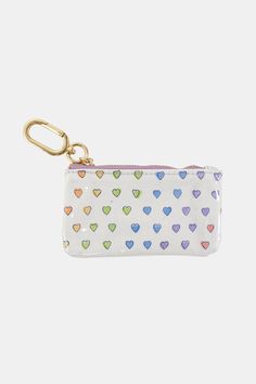 Roller Rabbit Disco Hearts Coin Pouch Birthday Gifts Sweet 16, Roller Rabbit Pouch, Cute Friend Gifts, Mini Products, Monkey Icon, Keychain Pouch, Hearts Playing Cards, Heart Coin, Preppy Bags