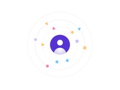 the logo for an app that is designed to look like a circle with dots and triangles