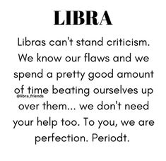 the quote for libra, which is written in black and white on a white background