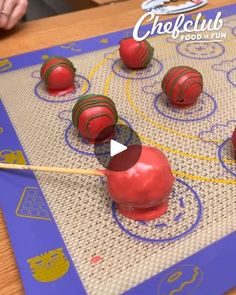 a video demonstrating how to make an interactive game for kids with apples on the board