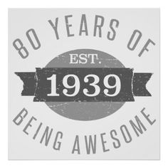 the year of being awesome is printed on a white background with black and grey lettering