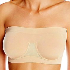 97% Nylon, 3% Spandex Country Of Origin: Imported. Knit-In Underwire Cups Have No Cookies, Padding Or Support Panels. Knit-In Underband And Elastic Top Band. Center Front Is 5" Tall. Seamless Sides Are 5-1/4" Tall. The Rhonda Shear Ahhh Angel Underwire Bandeau Bra 9685 Features Fabulous Support, Thanks To The Underwire And Compression From The Advanced Knit. Made Of A Nylon/Spandex Blend For Incredibly Soft Comfort Against The Skin. Rhonda Shear Ahhh Angel Underwire Bandeau Bra Is Made Of A Nylo Strapless Nylon Tube Top With Built-in Bra, Seamless Stretch Tube Top, Fitted Strapless Tube Top With Medium Bust Support, Stretch Tube Top With Built-in Bra And Underwire, Bandeau Shapewear With Medium Bust Support, Seamless Fitted Underwire Tube Top, Seamless Stretch Tube Top Shapewear, Seamless Stretch Tube Top For Shapewear, Seamless Stretch Shapewear Tube Top