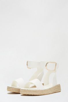 White Roar Two Part Low Espadrille Wedge Heels White, Summer Favorites, Espadrille Wedge, Espadrilles Wedges, Quick Delivery, White Shop, Dorothy Perkins, Shoe Collection, Wedge Sandals