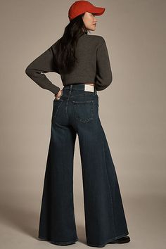 Denim, decoded: We’re digging denim in every corner of our closet. The Amari jeans by Citizens of Humanity feature a high rise and ultra wide legs inspired by styles from the late '90s and early 2000s. | Amari High-Rise Wide-Leg Jeans by Citizens of Humanity in Blue, Women's, Size: 26, Cotton/Elastane/Lyocell at Anthropologie Modern High-rise Denim Blue Flare Jeans, Modern High Rise Denim Blue Flare Jeans, Modern High Rise Dark Wash Flare Jeans, Modern Denim Wide Leg Pants For Fall, Modern High Rise Flare Jeans For Fall, High Waist Flare Jeans For Elevated Casual Fall Wear, Modern Dark Wash Wide-leg Flare Jeans, Modern Wide-leg Flare Jeans For Fall, Modern Wide-leg Jeans For Fall