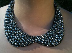 Bib necklace original Beaded Collar Necklace, Beaded Collar, Bib Necklace, Collar Necklace, Jewelry Inspiration, Small Businesses, Diamond Necklace, Pearl Necklace, Fashion Accessories