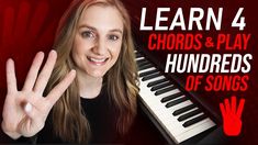 a woman is making the vulcan sign with her hand while she sits in front of a piano