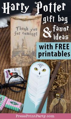 harry potter gift bag with free printables