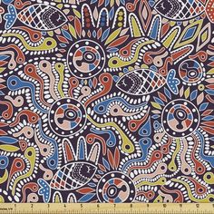 an image of a colorful paisley print fabric