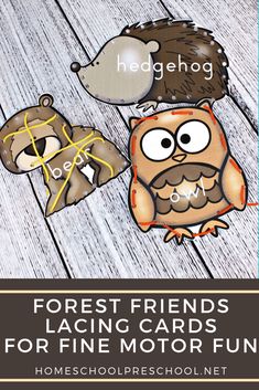 the printable forest animals matching cards are perfect for preschoolers to practice their fine motor skills