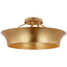 a large brass ceiling light fixture