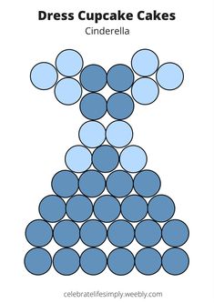 the disney princess dress pattern is shown in blue and white, with circles on it