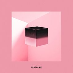 a pink square with the word blackpink on it and an image of a cube