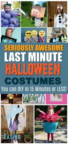 the cover of seriously awesome last minute halloween costumes you can diy in 15 minutes or less