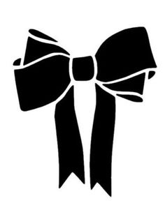 a black bow on a white background