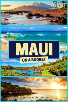 an image of the cover of a book called mau on a budget, with pictures of