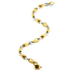 Men's high quality solid 14k white, yellow, rose gold or platinum bracelet is handmade in our USA factory.  The clasp is durable and meant to last a lifetime.  The bracelet measures 8.5" Platinum Bracelet, Platinum Jewelry, Yellow Rose, Free Jewelry, Jewelry Collection, Platinum, Rose Gold, Bracelet, Chain