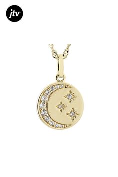 .31ctw Round White Zircon 18k Yellow Gold Over Sterling Silver Moon Pendant with 18" Singapore Chain. Measures approximately 0.87"L x 0.55"W. 2.5mm bail. Lobster claw clasp with a 2" extender. Accent stones primarily zircon. Diamond Moon Charm Necklace With Round Pendant, Diamond Moon Phase Round Pendant Jewelry, Diamond Moon Charm Jewelry, Celestial Round Diamond Necklace With Accents, Cubic Zirconia Moon Charm Necklace With Round Pendant, Cubic Zirconia Moon Charm Necklace, Crescent Moon Charm Diamond Necklace For Gift, Yellow Gold Moon-shaped Jewelry With Diamond Accents, Yellow Gold Moon Jewelry With Diamond Accents