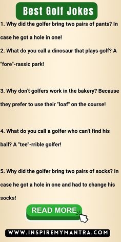 Best Golf Jokes Golf Jokes, Facts For Kids, Jokes For Kids, Aesthetic Food, Funny Jokes, Golf