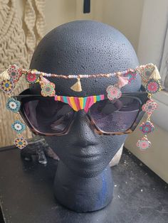 Great for festivals, outdoor events, or just looking cute. Creative Sunglasses, Sunglasses Ideas, Beauty Room Decor, Beauty Room, Outdoor Events, Burning Man, Eyewear Sunglasses, Sunglasses Accessories, Room Decor