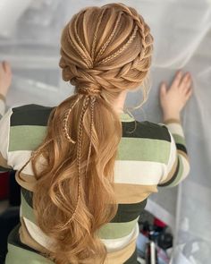 Russian Hairstyles, Medieval Hairstyles, Prom Hairstyles, Braids For Long Hair, Aesthetic Hair, Hair Dos, Hair Designs, Braid Styles, Outfits Ideas