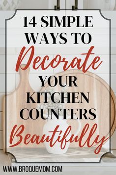 How To Style A Countertop, Breakfast Bar Decor Ideas Countertops, Cute Kitchen Counter Decor, How To Set Up A Kitchen, Kitchen Interior Decorating Ideas, Styling A Kitchen Counter, Kitchen Counter Lazy Susan, Kitchen Vignettes Countertops, Kitchen Counter Vignettes