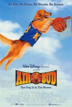 the movie poster for air bod starring a dog with a basketball in its mouth