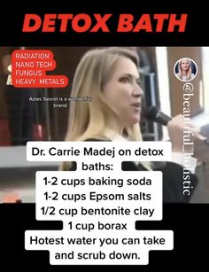 Radiation Detoxification, Heavy Metal Detoxification Bath, Heavy Metal Detox Bath, Bath Detox, Herbal Remedies Recipes, Heavy Metal Detox, Parasite Cleanse, Body Detoxification, Bath Recipes