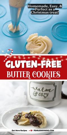 the cover of gluten - free butter cookies