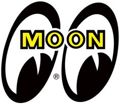 the moon logo is shown in black and yellow