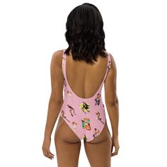 This one-piece swimsuit for all figures will bring out your best features. Enjoy the smooth fabric and the flattering design, and show it off by the sea or pool! • 82% Polyester, 18% Spandex • Fabric weight: 6.78 oz/yd² (230 g/m²), weight may vary by 5% • Chlorine-resistant fabric • Cheeky fit with a scoop neckline and a low scoop back • Zig-zag stitching • Double-layer front • Four-way stretch material stretches and recovers on the cross and lengthwise grainsSize guide CHEST (inches) WAIST (inc Pink Stretch Swim Dress For Sunbathing, Pink One-piece Swim Dress, Pink Stretch One-piece Swim Dress, Pink One-piece Swim Dress For Poolside, Beachy Stretch Swim Dress, Stretch Beachy Swim Dress, Beachy Stretch Swim Dress For Swimming, Beachwear Leotard With Lined Body, Beachy Swim Dress For Swimming