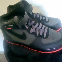 Brand New Youth Nike Airforce One 6.5. Black Pewter Grey Infared Orange Black Synthetic Nike Air Force 1 Lace-up, Black Synthetic Nike Air Force 1 Casual Shoes, Black High-top Nike Air Force 1 Synthetic, Black Casual Nike Air Force 1 Synthetic, Casual Black Nike Air Force 1 Synthetic, Casual Black High-top Nike Air Force 1, Nike Air Force 1 Black Synthetic Round Toe, Black Nike Air Force 1 Synthetic Round Toe, Nike Air Force 1 Mid-top In Black Synthetic