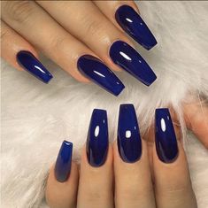 Bright Summer Acrylic Nails, Nail Polish Style, Dark Blue Nails, Blue Acrylic Nails, Nail Swag, Summer Acrylic Nails, Coffin Nails Designs, Pretty Acrylic Nails, Gel Nail Art