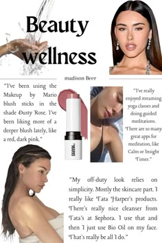 Madison Beer Beauty Secrets, Madison Beer Workout Routine, Madison Beer Workout, Beauty And Brains Aesthetic, Model Beauty Secrets, Evening Eye Makeup, Madison Beer Style, Glowing Radiant Skin, My Daily Routine