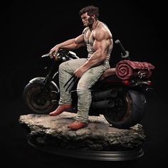 a man sitting on top of a motorcycle