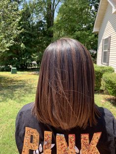 Good Colors To Dye Black Hair, Highlights Brown Hair For Black Women, Highlights Black Hair Natural, Curly Hairstyles With Straight Hair, Natural Highlights Black Women, Small Brown Highlights On Black Hair, Hair Highlights On Black Women, Black Women Brown Highlights, Light Brown Hair Silk Press