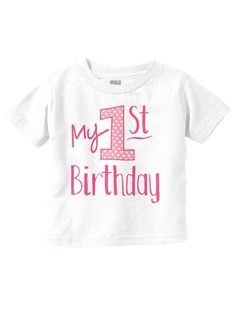 Baby Boy Happy Birthday Graphic Tee Shirt Cute Baby First Year Party My 1st Birthday Polka Dot Celebration Casual Everyday Soft Cotton Printed Short Sleeve Crewneck Tshirt Baby Clothes Brisco Brands White   Short Sleeve  Geometric,Graphic,Letter,Slogan Tee Medium Stretch All Baby Boys Clothing, size features are:Bust: ,Length: ,Sleeve Length: Happy Birthday Graphic, Baby First Year, Birthday Graphic, Crew Neck Tshirt, Geometric Graphic, Babies First Year, Slogan Tee, Graphic Tee Shirt, White Short