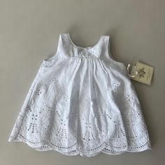 Brand New With Tags, Gorgeous Girls Laura Ashley Embroidered Eyelet White Dress Size 3-6 Months, Summer Embroidered Fitted Baptism Dress, Embroidered Fitted Baptism Dress For Summer, Fitted Embroidered Baptism Dress For Summer, White Embroidered Baptism Dress For Summer, Summer Baptism Dress Embroidered, Summer Embroidered Baptism Dress, Summer Baptism Dress With Embroidery, Embroidered Cotton Dresses For Baptism, Cotton Embroidered Dress For Baptism