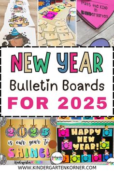 new year bulletin board for kids with the text, new year bulletin board for 205