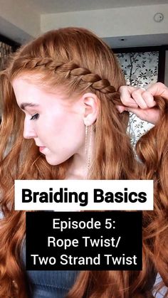 Twisted Hair Braid Tutorial, Twisted French Braid Hairstyles, Twist Braid Ponytail Tutorial, Rope French Braid, Twist Into Braid, Twisted Side Braid Tutorial, Rope Twist Braids Tutorial, Easy Twisted Hairstyles, Two Strand Braid Hairstyles