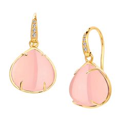 Created in 18kyg Pink Chalcedony 11 carats approx. Diamonds 0.05 carat approx. Limited edition Crafted from 18-karat yellow gold, these earrings feature a luminous 11-carat pink Chalcedony and a sparkling 0.05-carat diamond accented crown. A limited-edition treasure, it will add a touch of class to any ensemble. About the Designers ~ Dharmesh & Namrata Drawing inspiration from little things, Dharmesh & Namrata Kothari have created an extraordinary and refreshing collection of luxurious jewels. T People Working Together, Pink Chalcedony, Yellow Gold Earrings, Champagne Diamond, Yellow Gold Earring, Pink Champagne, Pink Diamond, Little Things, Jewelry Earrings Dangle