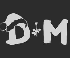 the word dm is written in white on a black background with flowers and leaves