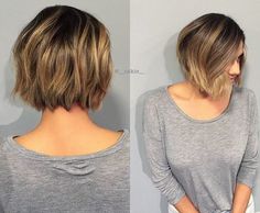 short textured bob with highlights Short Textured Bob, Modern Bob Hairstyles, Bob Hairstyles For Fine Hair, Haircuts For Fine Hair, Short Bob Hairstyles, Haircut Ideas